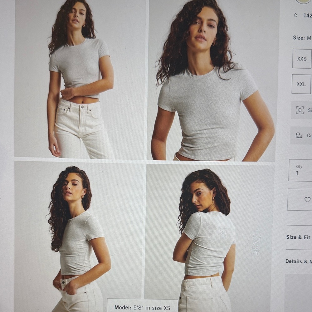 Abercrombie & Fitch Heather Gray Short Sleeve Tee